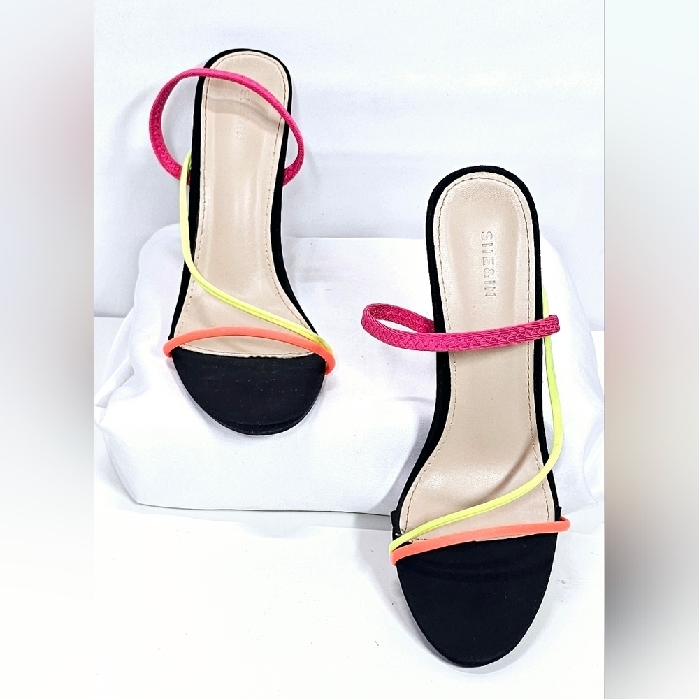 Size 39 Eu Women's Neon Stiletto Sandal Heels